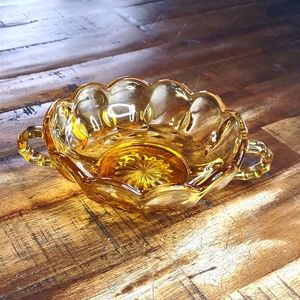 Anchor Hocking Amber Candy Dish Handle